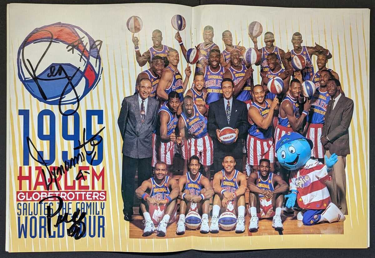 1995 Vintage Harlem Globetrotters Signed x4 Tour Program