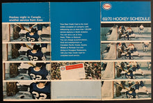 Load image into Gallery viewer, 1969/1970 NHL Pocket Schedule Issued by Esso Hockey Vintage Leafs Canadiens