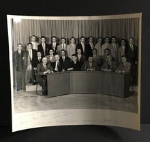 Load image into Gallery viewer, 1954 Memorial Cup Champion Team Photo Toronto Marlboros Harold Ballard Pictured