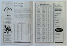 Load image into Gallery viewer, 1968-1969 NHL Program Vancouver Canucks vs Maple Leafs Signed Imlach Keon + More