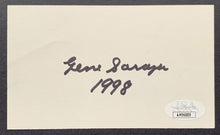 Load image into Gallery viewer, Gene Sarazen Autographed Index Card Signed Vintage American Golfer 1920s JSA