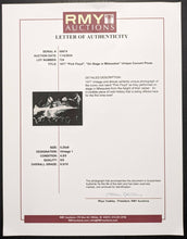 Load image into Gallery viewer, 1977 Pink Floyd Type 1 Photograph In The Flesh Animals Tour Rock & Roll LOA