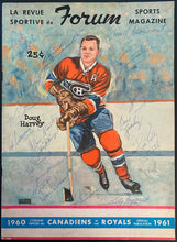 Load image into Gallery viewer, 1960 Montreal Forum NHL Hockey All Star Game Program Autographed x19 Signed JSA