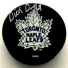 Load image into Gallery viewer, Dick Duff Signed Toronto Maple Leafs NHL Hockey Puck Autographed In Glas Co