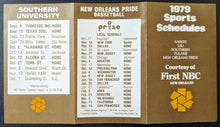 Load image into Gallery viewer, 1979 New Orleans Area Team Pocket Schedule Saints Tulane Southern LSU Pride Rare