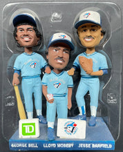 Load image into Gallery viewer, 2015 Toronto Blue Jays Bell+Moseby+Barfield Game Day Giveaway Trio Bobblehead