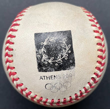 Load image into Gallery viewer, Athens 2004 Summer Olympics Game Used Baseball Mizuno MLB XXVIII Olympiad Greece