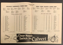 Load image into Gallery viewer, 1948 Polo Grounds NFL Football Program New York Giants Home Opener