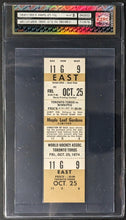Load image into Gallery viewer, 1974 Toronto Torros Maple Leaf Gardens Winnipeg Jets WHA Ticket NM-MT 8 iCert