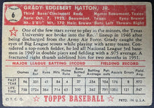 Load image into Gallery viewer, 1952 Topps Baseball Grady Hatton #6 Cincinnati Reds Vintage MLB Card