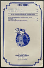 Load image into Gallery viewer, Don Cherry Autographed Menu His 1st Bar Hamilton Signed NHL Hockey Blue Vintage