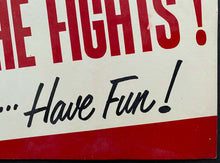 Load image into Gallery viewer, TV FIGHT CLUB HEADQUARTERS c1950 Cardboard Sign Broadside Boxing Gym's Display