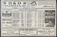 Load image into Gallery viewer, 1939 Detroit Tigers 8 Page Foldout Scorecard Program MLB Baseball vs NY Yankees