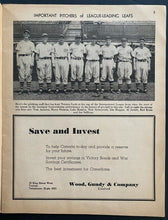 Load image into Gallery viewer, 1943 Vintage Minor League Baseball Program Toronto Maple Leafs Syracuse Chiefs