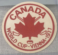 Load image into Gallery viewer, 1977 TEAM CANADA World Cup Championship Vienna Hockey Crest Patch Vtg Rare