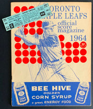 Load image into Gallery viewer, 1964 Maple Leaf Stadium Program + Ticket vs Jacksonville Suns Baseball Vintage