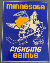 Load image into Gallery viewer, 1970's WHA Minnesota Fighting Saints Hockey Decal Sticker Unused Rare