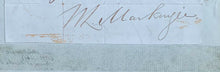 Load image into Gallery viewer, Rare Autograph Of William Lyon Mackenzie Canadian Journalist Politician Signed