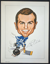Load image into Gallery viewer, 1970s Ron Ellis Sporticatures Toronto Maple Leafs NHL Vintage R.Pelkowski