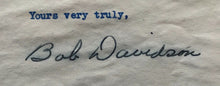 Load image into Gallery viewer, 1946 Vintage Signed Toronto Maple Leafs Bob Davidson Autographed Letter