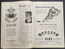 Load image into Gallery viewer, 1951 Maple Leaf Gardens NHL Program Leafs Rangers Signed Lineup John McCormack