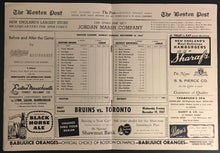 Load image into Gallery viewer, 1947 Boston Garden NHL Hockey Program Bruins vs Detroit Red Wings 6 Page Insert