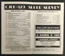 Load image into Gallery viewer, 1976 CJBK-129 Radio Station London's Best Survey Chart Music Queen Abba Rare