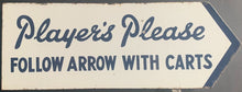 Load image into Gallery viewer, C1940 Original Players Cigarettes Porcelain Sign for Advertising Golf Course VTG