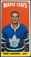 Load image into Gallery viewer, 1964-65 Vintage Toronto Maple Leafs Terry Sawchuk Topps Tallboy NHL Hockey Card