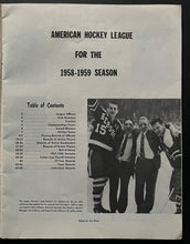 Load image into Gallery viewer, 1958-59 American Hockey League Yearbook Issued To Media AHL Cover Letter