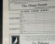 Load image into Gallery viewer, 1935 University Of Toronto vs University Of Western Ontario Football Program
