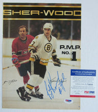 Load image into Gallery viewer, NHL Hockey Boston Bruins Ray Bourque Autograph Signed Page PSA / DNA Certified