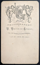 Load image into Gallery viewer, 1870's Carte De Viste Albino St.Louis Circus Freak Young Lady White Hair LOA