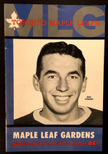 Load image into Gallery viewer, 1959 Maple Leaf Gardens New York Rangers Leafs VTG HKY Program Ron Stewart