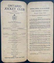 Load image into Gallery viewer, 1939 Thorobred Racing Program Woodbine Park Ontario Jockey Club Autumn Meeting