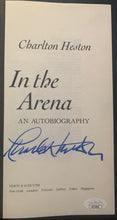 Load image into Gallery viewer, 1995 Signed Charlton Heston In The Arena Autobiography Hardcover Book JSA Film