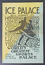 Load image into Gallery viewer, 1921 Rare Philadelphia Ice Palace Ivy League Hockey Program Harvard vs Yale