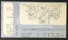 Load image into Gallery viewer, 1993 Maple Leaf Gardens Playoff Ticket Game B Toronto Maple Leafs NHL Hockey