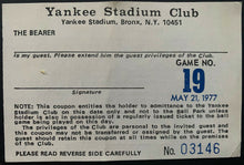 Load image into Gallery viewer, 1977 Yankee Stadium Unused Ticket New York Yankees vs Baltimore Orioles MLB