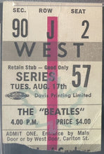 Load image into Gallery viewer, 1965 The Beatles Maple Leaf Gardens Concert Ticket Toronto Vintage Original PSA