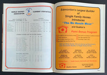 Load image into Gallery viewer, 1978 Northlands Coliseum Hockey Program Oilers vs Stingers Wayne Gretzky Rookie