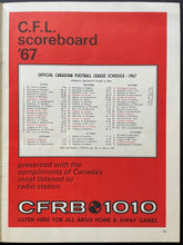Load image into Gallery viewer, 1967 CNE Stadium CFL Football Program Toronto Argonauts vs Ottawa Rough Riders