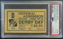 Load image into Gallery viewer, 1952 Kentucky Derby GA Ticket Stub Churchill Downs PSA Dark Star Winner Vintage