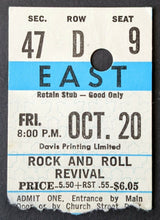 Load image into Gallery viewer, 1972 Chuck Berry + The Coasters + Joey Dee + Starlighters Ticket Stub Music VTG