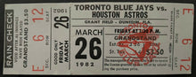 Load image into Gallery viewer, 1982 Toronto Blue Jays Pre-Season Ticket vs Houston Astros Dunedin Florida
