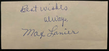 Load image into Gallery viewer, Signed Vintage Index Card Autographed Max Lanier St Louis Cardinals Baseball