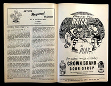 Load image into Gallery viewer, 1958 Maple Leaf Gardens NHL Hockey Program VTG Leafs vs Rangers Bert Olmstead