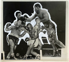 Load image into Gallery viewer, Vintage Boxing Photo Collage Champions Rocky Marciano Joe Louis Ezzard Charles