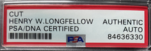 Load image into Gallery viewer, Henry W. Longfellow Poet / Educator Autographed Signed Cut Slip PSA/DNA Auth