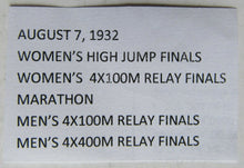 Load image into Gallery viewer, 1932 Summer Olympics Los Angeles Track & Field Ticket @ Olympic Stadium
